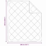 vidaXL Prikrývky a duchny Biela 240 x 200 cm Mikrovlákno – Obrázok 10