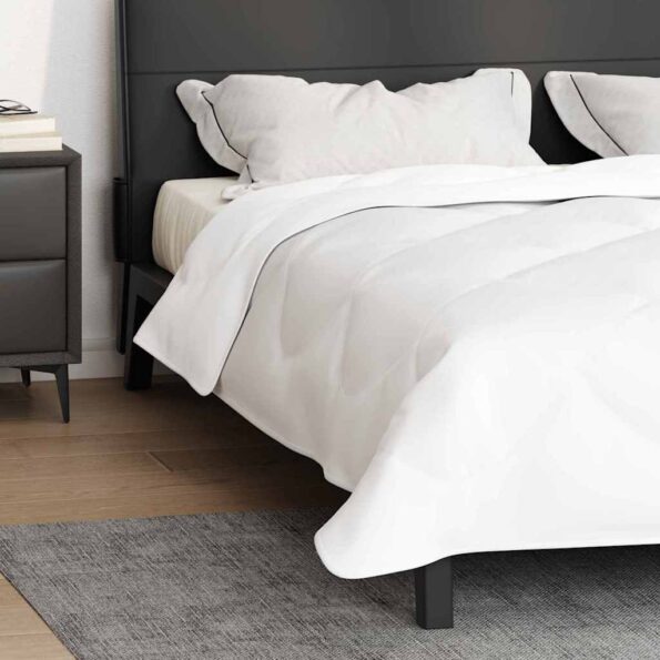 vidaXL Prikrývky a duchny Biela 240 x 200 cm Mikrovlákno – Obrázok 5