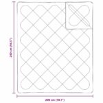 vidaXL Prikrývky a duchny Biela 240 x 200 cm Mikrovlákno – Obrázok 10