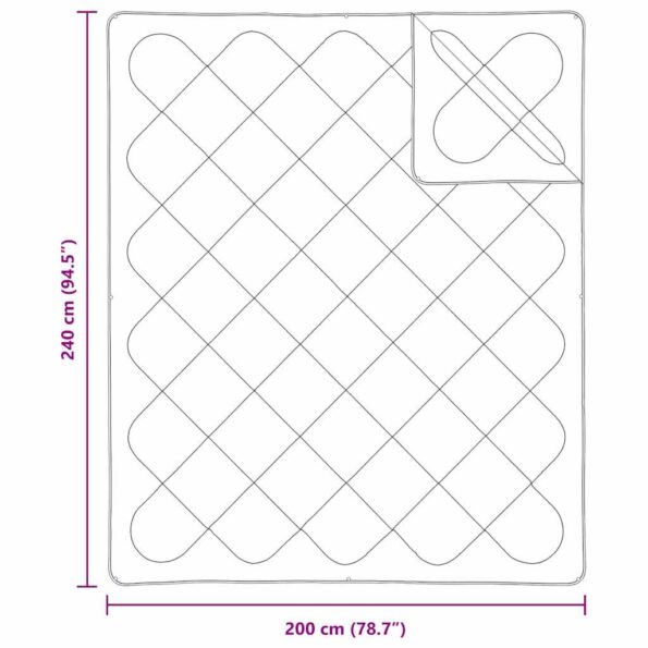 vidaXL Prikrývky a duchny Biela 240 x 200 cm Mikrovlákno – Obrázok 10