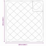 vidaXL Prikrývky a duchny Biela 240 x 220 cm Mikrovlákno – Obrázok 10