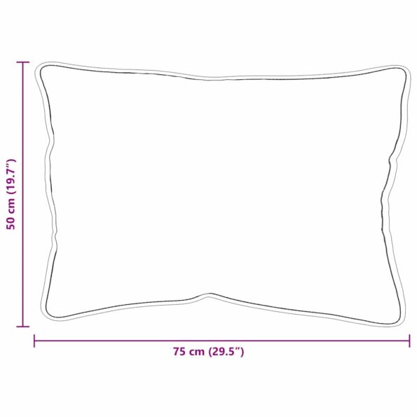 vidaXL Vankúše 2 pcs Biela 50 x 75 cm – Obrázok 10