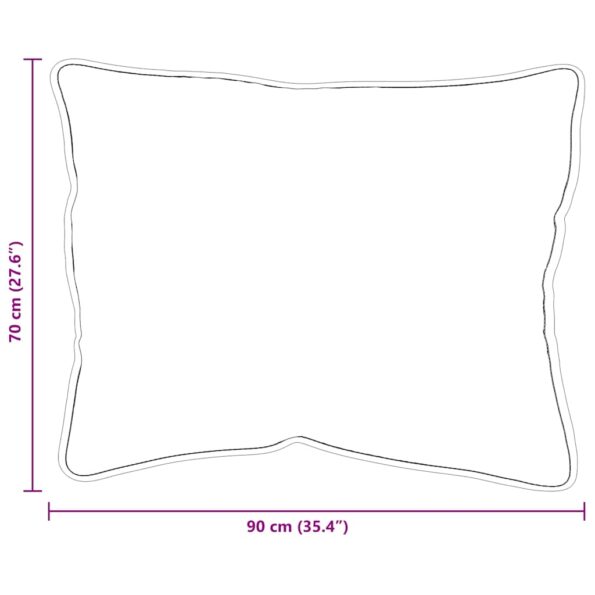 vidaXL Vankúše 2 pcs Biela 70 x 90 cm – Obrázok 10