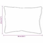 vidaXL Vankúš s vankúšom Biela 60 x 40 x 20 cm Polyester – Obrázok 9