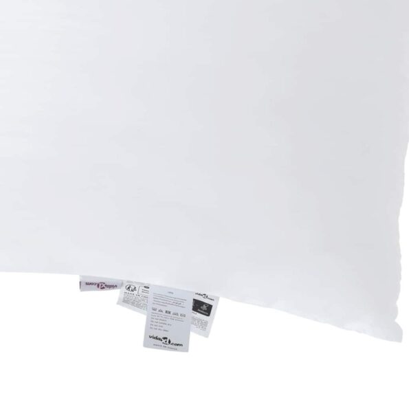 vidaXL Vankúš s vankúšom 2 pcs Biela 41 x 40 x 20 cm Polyester – Obrázok 9