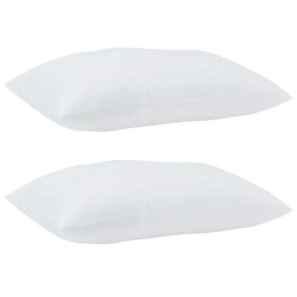 vidaXL Vankúš s vankúšom 2 pcs Biela 61 x 41 x 20 cm Polyester – Obrázok 4