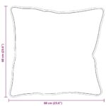 vidaXL Vankúš s vankúšom 2 pcs Biela 60 x 60 x 20 cm Polyester – Obrázok 10