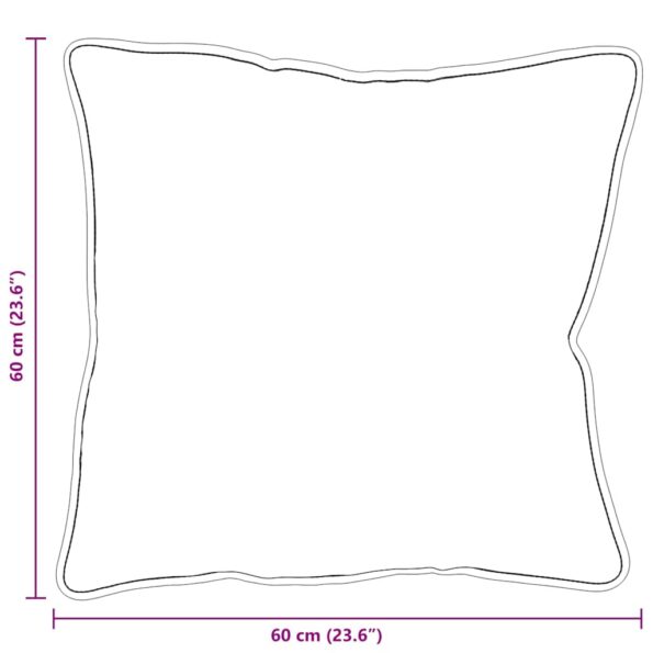vidaXL Vankúš s vankúšom 2 pcs Biela 60 x 60 x 20 cm Polyester – Obrázok 10