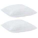vidaXL Vankúš s vankúšom 2 pcs Biela 60 x 60 x 20 cm Polyester – Obrázok 4