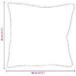 vidaXL Vankúš s vankúšom 2 pcs Biela 80 x 80 x 20 cm Polyester – Obrázok 10
