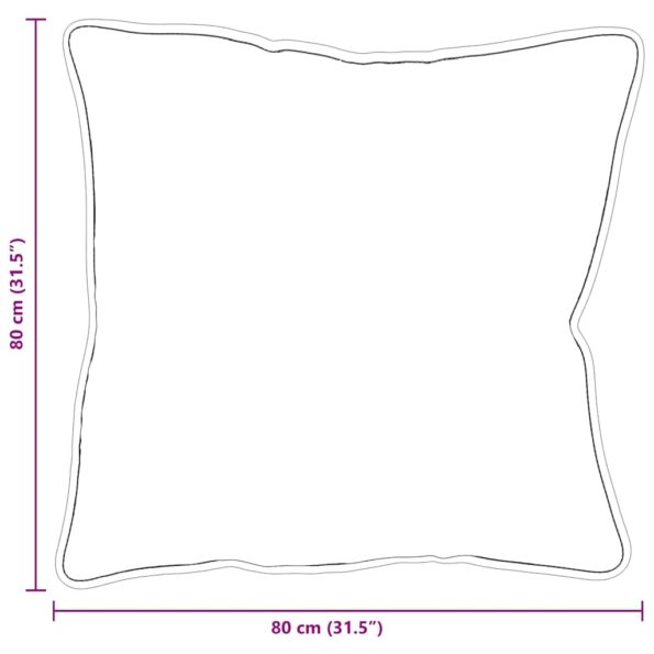 vidaXL Vankúš s vankúšom 2 pcs Biela 80 x 80 x 20 cm Polyester – Obrázok 10