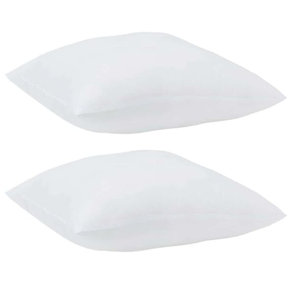vidaXL Vankúš s vankúšom 2 pcs Biela 80 x 80 x 20 cm Polyester – Obrázok 4