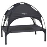 vidaXL Psia postel' Čierna 76 x 62 x 70,5 cm Oceľ – Obrázok 2