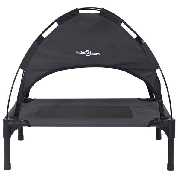 vidaXL Psia postel' Čierna 76 x 62 x 70,5 cm Oceľ – Obrázok 4