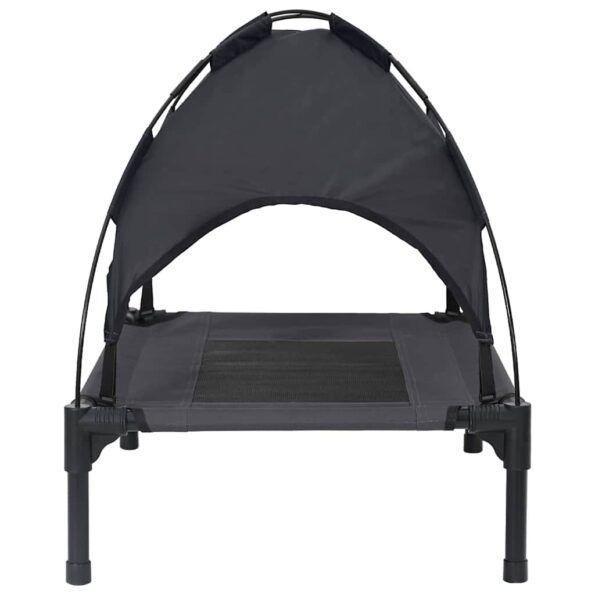 vidaXL Psia postel' Čierna 76 x 62 x 70,5 cm Oceľ – Obrázok 5