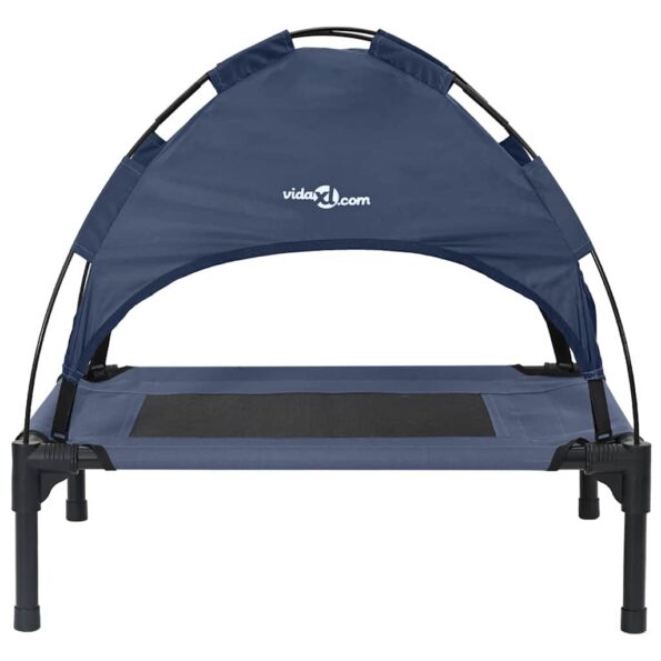 vidaXL Psia postel' Námornícka modrá 76 x 62 x 70,5 cm Oceľ – Obrázok 4