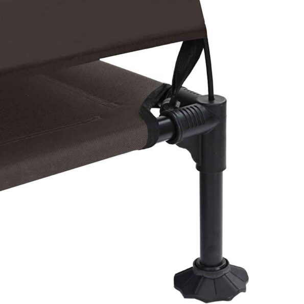 vidaXL vyvýšená psia posteľ s odnímateľnou strechou Hnedá XL Oceľ – Obrázok 7