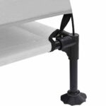 vidaXL vyvýšená psia posteľ so strechou strieborná šedá XL oceľ – Obrázok 7