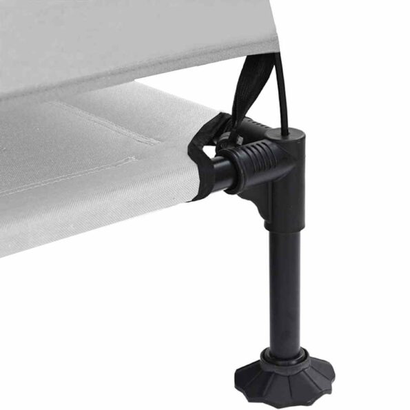 vidaXL vyvýšená psia posteľ so strechou strieborná šedá XL oceľ – Obrázok 7