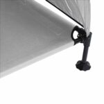 vidaXL vyvýšená psia posteľ so strechou strieborná šedá XL oceľ – Obrázok 8