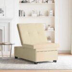 vidaXL 3-v-1 pohovka v krémovej látke – Obrázok 3