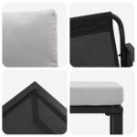 vidaXL Súprava záhradných pohoviek 4 pcs Čierna 61 x 72.5 x 71 cm Oceľ – Obrázok 10