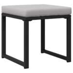 vidaXL Súprava záhradných pohoviek 4 pcs Čierna 61 x 72.5 x 71 cm Oceľ – Obrázok 5