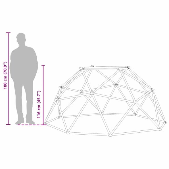vidaXL Lezecký dómy pre deti 3-10 rokov 255 cm 200 kg – Obrázok 12
