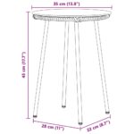 vidaXL Záhradný jedálenský set s vankúšom 3 pcs Čierna, antracitová – Obrázok 13