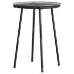 vidaXL Záhradný jedálenský set s vankúšom 3 pcs Čierna, antracitová – Obrázok 7