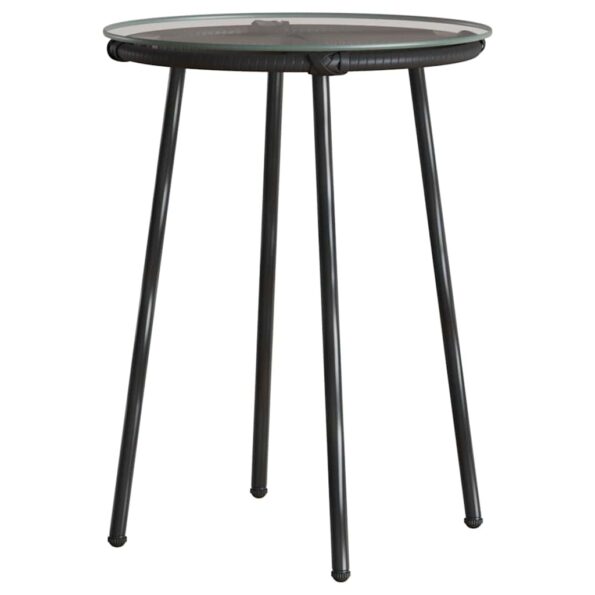 vidaXL Záhradný jedálenský set s vankúšom 3 pcs Čierna, antracitová – Obrázok 7