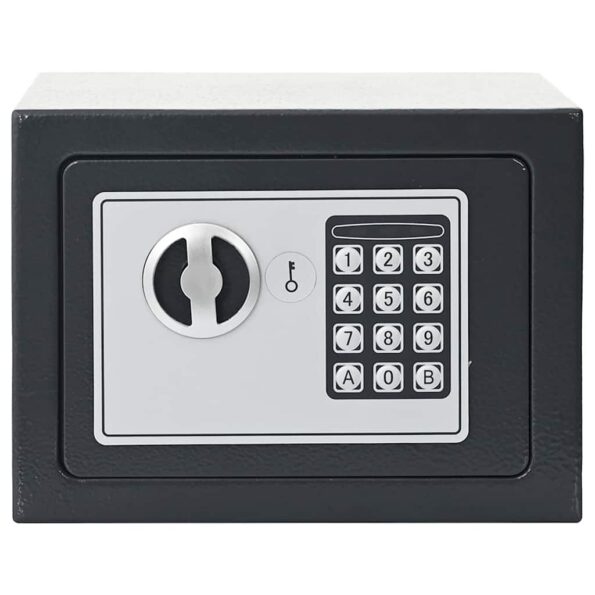 vidaXL Digitálny trezor so zámkom Tmavo šedá 23 x 17 x 17 cm Oceľ – Obrázok 3