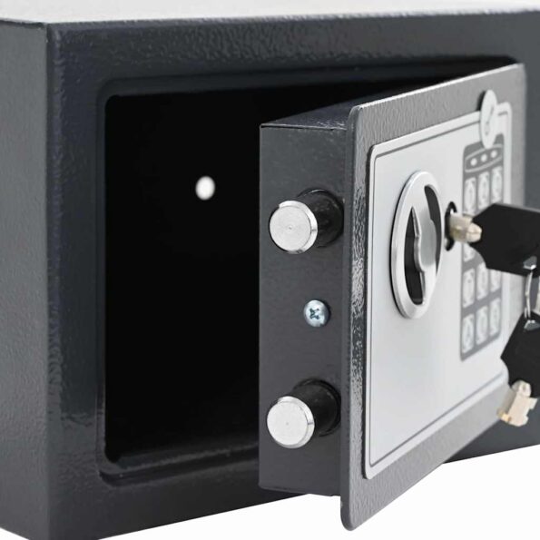 vidaXL Digitálny trezor so zámkom Tmavo šedá 23 x 17 x 17 cm Oceľ – Obrázok 5