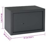 vidaXL Bezpečnostná schránka so zámkom Tmavo šedá 31 x 20 x 20 cm Oceľ – Obrázok 10