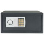 vidaXL Elektronická digitálna trezora Tmavošedá 42x37x20 cm Oceľ – Obrázok 3