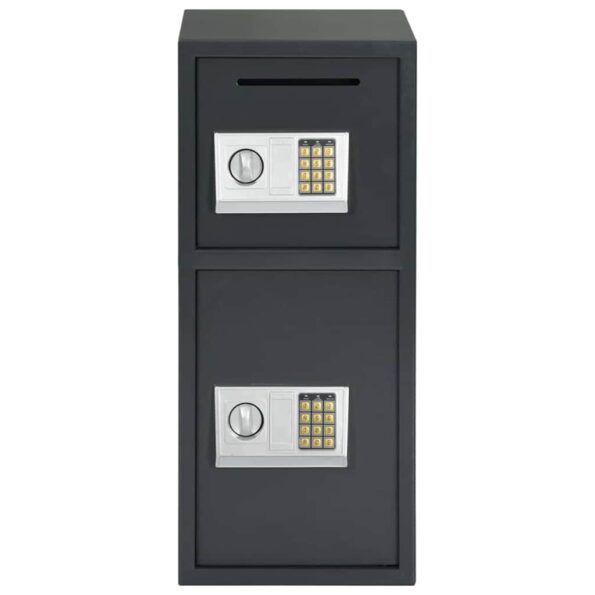 vidaXL Digitálny trezor so zámkom Tmavo šedá 35 x 31 x 80 cm Oceľ – Obrázok 3
