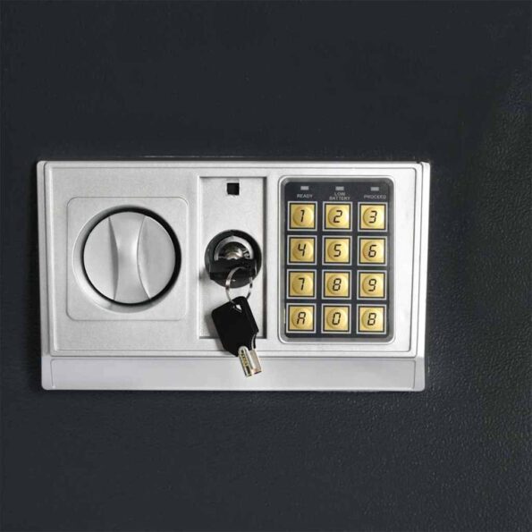 vidaXL Digitálny trezor so zámkom Tmavo šedá 35 x 31 x 80 cm Oceľ – Obrázok 6