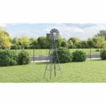 vidaXL Veterný mlyn sivý 84x68x245 cm Železo