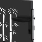 vidaXL Záhradná brána Iný Čierna 105 x 100 cm Povrchovo upravená oceľ – Obrázok 7