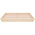 vidaXL Posteľný rám bez matraca, drevený masív 200x200 cm – Obrázok 5