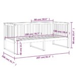 VidaXL Denná posteľ bez matraca 100x200 cm Borovicový masív – Obrázok 11