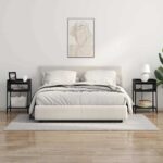 vidaXL Nočné skrinky 2 pcs Čierny dub 40 x 40 x 61 cm Kompozitné drevo – Obrázok 4