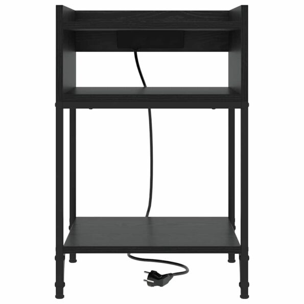 vidaXL Nočné skrinky 2 pcs Čierny dub 40 x 40 x 61 cm Kompozitné drevo – Obrázok 6