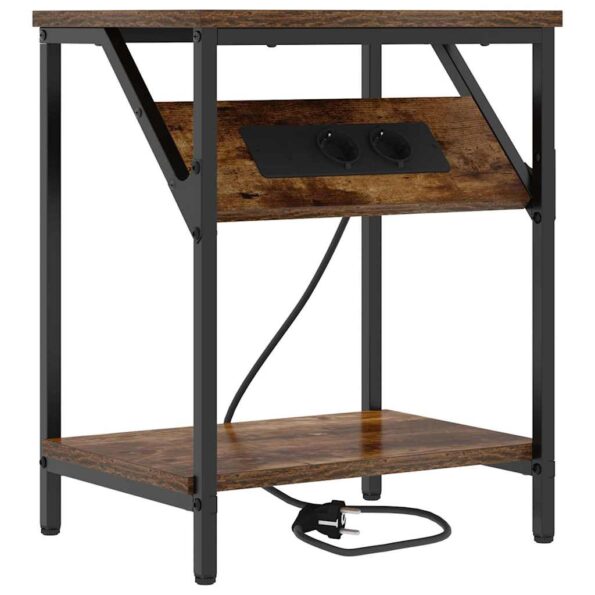 vidaXL Nočný stolík Dymová dub 38 x 30 x 48 cm Kompozitné drevo – Obrázok 2