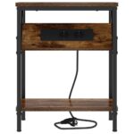 vidaXL Nočný stolík Dymová dub 38 x 30 x 48 cm Kompozitné drevo – Obrázok 5