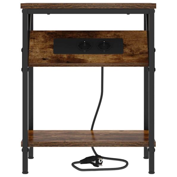 vidaXL Nočný stolík Dymová dub 38 x 30 x 48 cm Kompozitné drevo – Obrázok 5