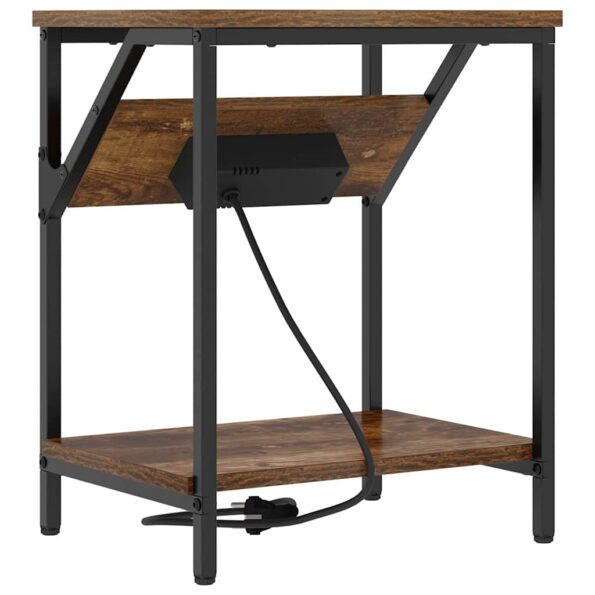 vidaXL Nočný stolík Dymová dub 38 x 30 x 48 cm Kompozitné drevo – Obrázok 7