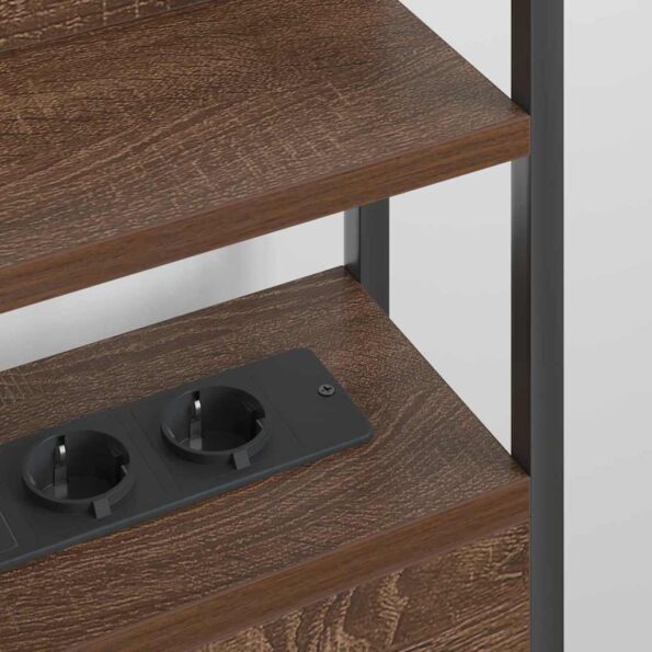 vidaXL Úložné čelo Hnedý dub 90 cm Kompozitné drevo – Obrázok 5