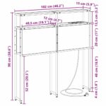 vidaXL Úložné čelo s čelnou doskou s úložiskom Dymový dub 100 cm Kompozitné drevo – Obrázok 13