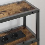 vidaXL Úložné čelo s čelnou doskou s úložiskom Dymový dub 100 cm Kompozitné drevo – Obrázok 4